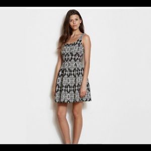 AX  Black and White Fit and Flare dress